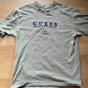 Guess jeans green tee